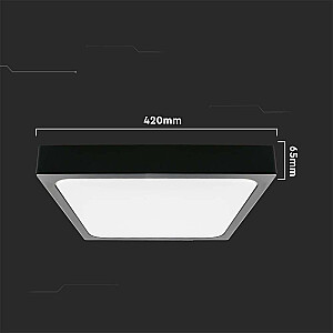 Plafond V-TAC VT-8630B-SQ 30W LED IP44 42x42cm 6500K 3000lm (SKU 7650) Black