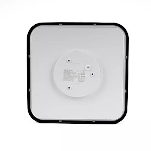 Plafond V-TAC VT-8630S surface-mounted 36W LED IP44 42x42cm motion detector 4000K 3820lm (SKU 76741) Black