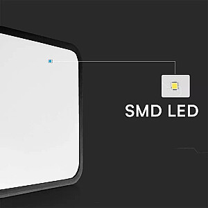 Plafond V-TAC VT-8630S surface-mounted 36W LED IP44 42x42cm motion detector 4000K 3820lm (SKU 76741) Black