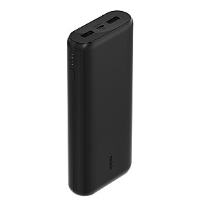 Powerbank BoostCharge 20kmAh 20W Compact 3 porti melnā krāsā