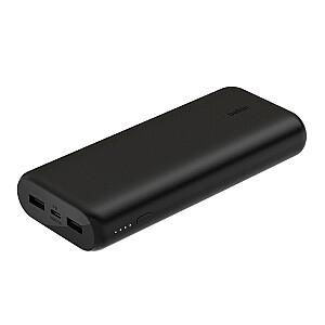 Powerbank BoostCharge 20kmAh 20W Compact 3 porti melnā krāsā