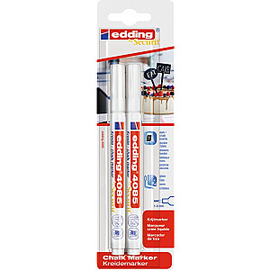 Edding EDDING krīta marķieris e-4085, 1-2 mm, blisteris, 2 gab, balts