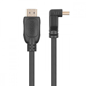 HDMI v 2.0 kabelis, apzeltīts, izliekts, 1,8 m