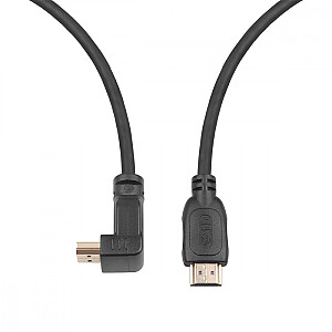 HDMI v 2.0 kabelis, apzeltīts, izliekts, 1,8 m