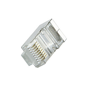 Вилки RJ45 CAT.6 с крышкой, 100 шт. экранированный, белый