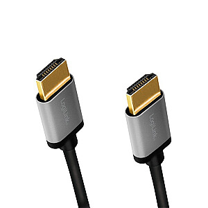 HDMI kabelis 4K/60Hz, alumīnija 1m melns