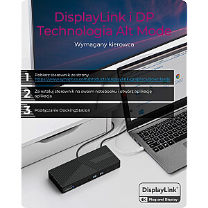 IB-DK2246-C dokstacija 11 vienā, HDMI, DP, LAN, TYPE-C