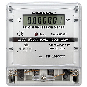 Vienfāzes elektroniskais skaitītājs | enerģijas skaitītājs | 230V | LCD displejs