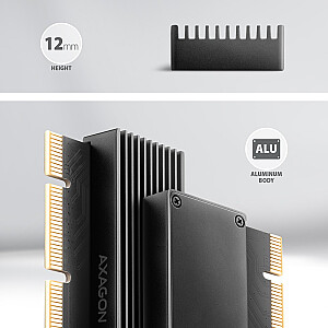 PCEM2-XS Внутренний адаптер PCIe x16, M.2 NVMe, кулер