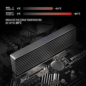 PCEM2-XS iekšējais PCIe x16 adapteris, M.2 NVMe, dzesētājs