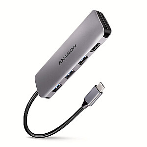 HMC-HCR3A Wieloportowy centrmezgls: 3 porti USB-A + HDMI + SD/microSD, USB-C 3.2 Gen 1, USB-C kabelis 20 cm garš