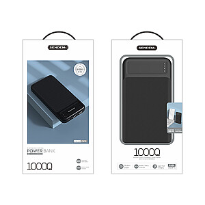 SENDEM PK91 powerbank 10000 mAh | 2,4A | LED | melns