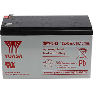 Yuasa svina skābes akumulators 8,5 Ah, 151 x 65 x 94 mm, 12 V (NPW45-12)