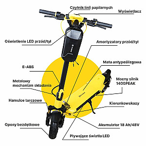 Hulajnoga Elektryczna XRIDER MX10 18,2 Ah MAX 800W