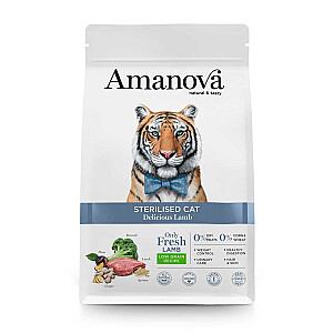 AMANOVA Adult Cat Sterilised Delicious Lamb - dry cat food - 1,5kg