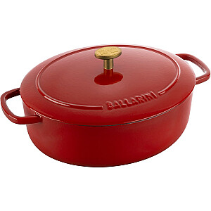 Ballarini Bellamonte Oval Cast Iron Casserole - Red, 2.2 ltr