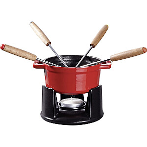 Mini fondue set Staub - 10 cm, Red