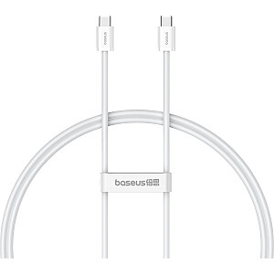 Baseus USB-C kabelis 30 W PD 480 Mbps Superior Series ll 1 m balts USB-C kabelis 30 W PD 480 Mbps Superior Series ll 1 m balts