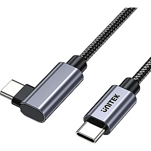 Unitek USB-C 90° kabelis PD100W 0,5 m