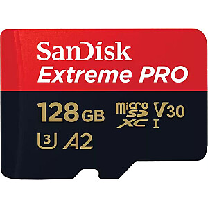 Karta SanDisk Extreme PRO MicroSDXC 128 ГБ Class 10 UHS-I/U3 A2 V30 (SDSQXCD-128G-GN6MA)