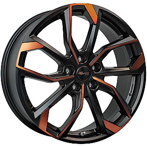 RC Design RC34 Black Orange Matt (BOM) 8x18 5x112 ET40 CB57,1 R13 820 kg 352348 RC Design