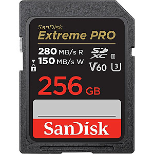 Карта SanDisk Extreme PRO SDXC 256 ГБ Class 10 UHS-II/U3 V60 (SDSDXEP-256G-GN4IN)