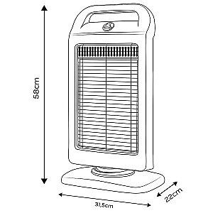 Halogēna infrasarkanais sildītājs 400/800/1200W