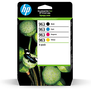 HP 963 - 4 pakker - sort, gul, cyan, m