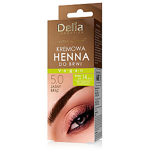 DELIA Krēms uzacīm Henna 5.0 Gaiši brūns 15ml