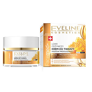 EVELINE Facemed+ 3in1 lengvas maitinamasis veido kremas nuo sausumo 50ml