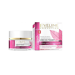 EVELINE Facemed+ 3in1 drėkinamasis ir stangrinantis veido kremas kraujagyslinei odai 50ml