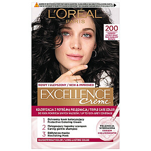 Краска для волос L&#39;OREAL Excellence Creme 200 Темно-коричневый 176мл