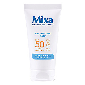 MIXA drėkinamasis veido kremas SPF50 nuo sausumo Hialurono rūgštis 50ml