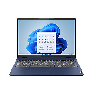 Lenovo IdeaPad Flex 5 16IRU8 Intel® Core™ i7 i7-1355U Hybrid (2-in-1) 40.6 cm (16") Touchscreen WUXGA 16 GB LPDDR4x-SDRAM 512 GB SSD Wi-Fi 6 (802.11ax) Windows 11 Home Blue New Repack/Repacked