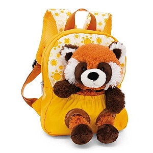 NICI 49854 Mugursoma 21x26 cm dzeltena + Panda talismans sarkans 25 cm