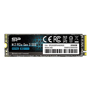 Silicon Power A60 256 GB PCIe Gen3x4 NVMe (2200/1600 MB/s) 2280 BULK SSD