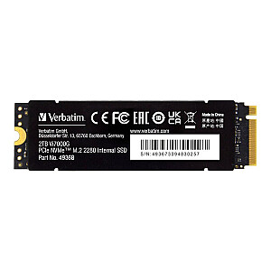 Verbatim Vi7000G 2 ТБ M.2 PCIe Gen4 NVME 2280 SSD (7400/6700 МБ/с)