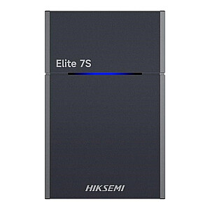 HIKSEMI Elite 7S 1 TB USB 3.2 Type-C (2000/2000 MB/s) tumši pelēks ārējais SSD