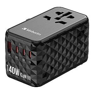 Verbatim GAN III UTA-10 2 X USB-C PD 140 W un QC 4+/2 X USB-A