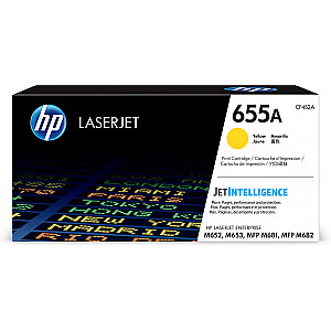 HP 655A dzeltenā oriģinālā LaserJet tonera kasetne