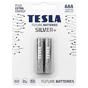 Baterie alkaliczne paluszki TESLA AAA SILVER+[2x120]