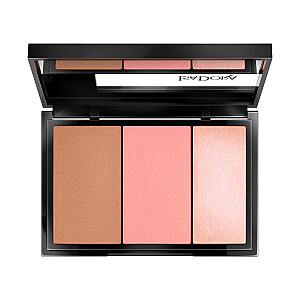 ISADORA Face Sculptor 3in1 Palette набор из 3 прессованных пудр кремовой консистенции 62 Cool Pink 12г