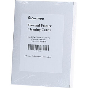 Cleaning card for 4 ´ wide Industrial Printers, 25 cards per carton