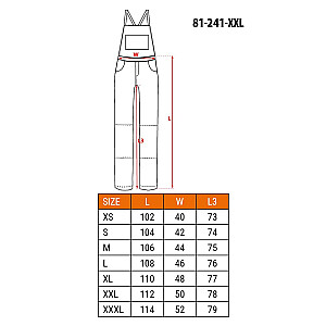 Рабочие брюки с камуфляжным принтом, размер XXL.