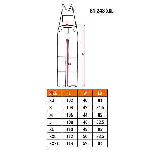 Рабочие брюки HD Slim, размер XXL