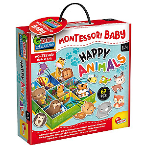 Монтессори-игра для малышей Happy Animals LISCIANI Box 92772