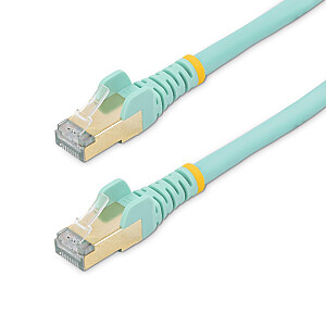 7M CAT6A ETHERNET CABLE AQUA/AQUA - SHIELDED COPPER WIRE