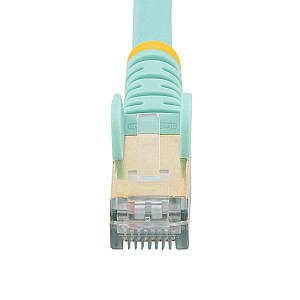 7M CAT6A ETHERNET CABLE AQUA/AQUA - SHIELDED COPPER WIRE