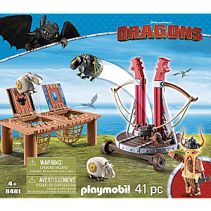 Набор фигурок Dragons 9461 Boorish Gross с овечьей катапультой