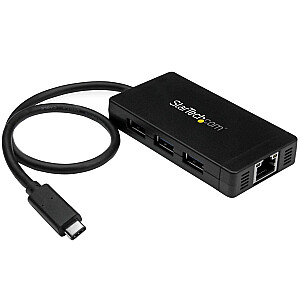 3PT USB 3.0 HUB - USB-C + GBE/HOST CONNECTOR-USB TYPE-C HUB